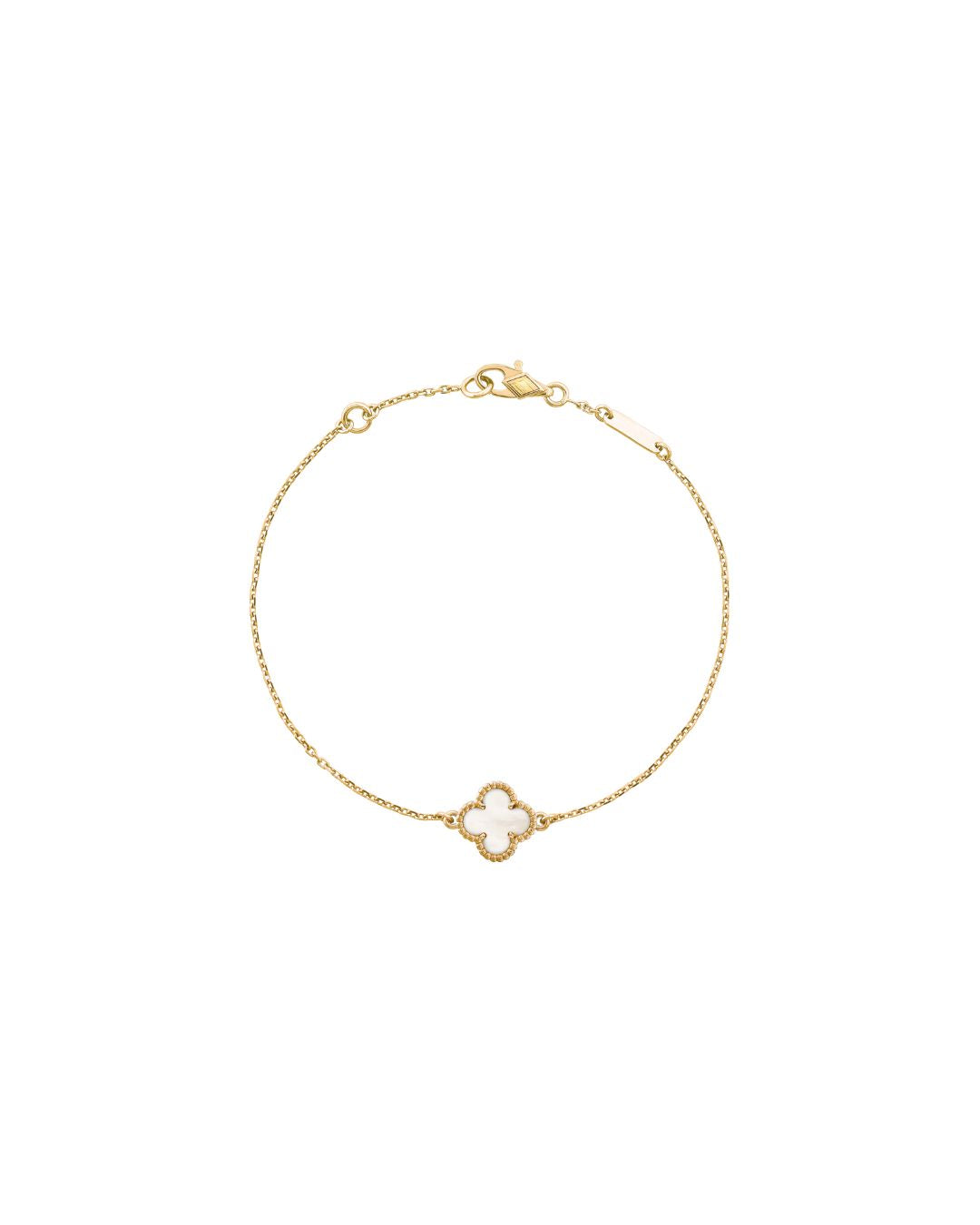 SINGLE MINI LEAF BRACELET - MOTHER OF PEARL STONE