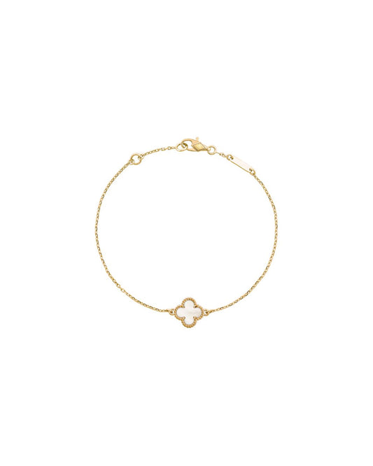 SINGLE MINI LEAF BRACELET - MOTHER OF PEARL STONE