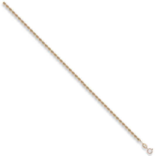 9kt Hollow Rope Chain - 2.7MM